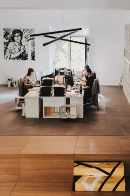 Business Porträt des Teams vom Architekturbüro 3bStoff in Saarbrücken. 