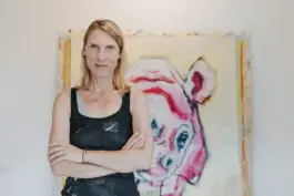 Künstlerin Tina Paulus im Portrait, aufgenommen für eine SPIEGEL-Sonderausgabe.